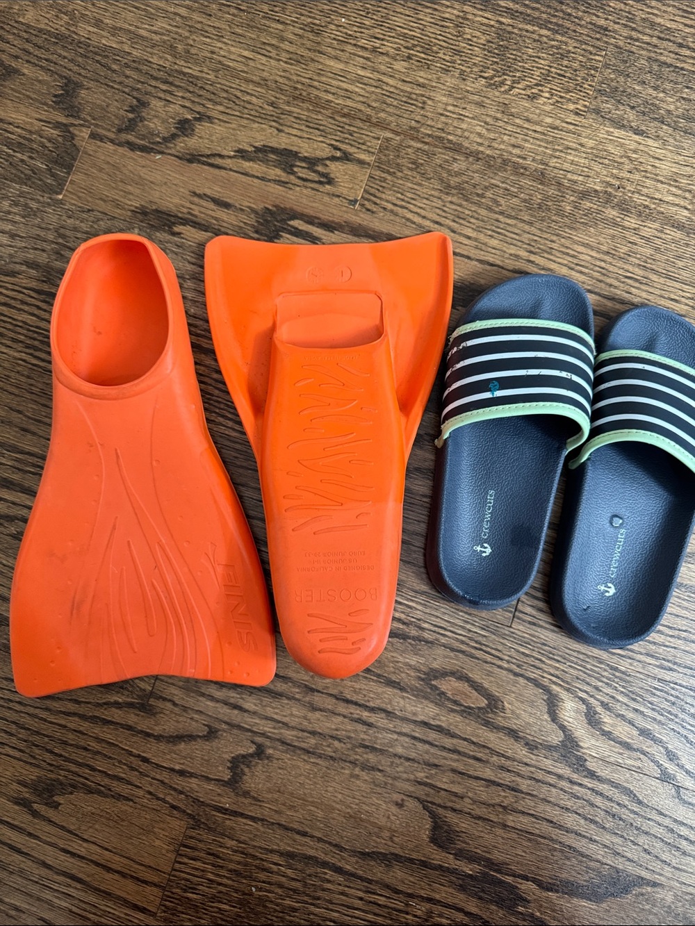 Kids Orange Swim Fins - and j crew kids sandals size 1